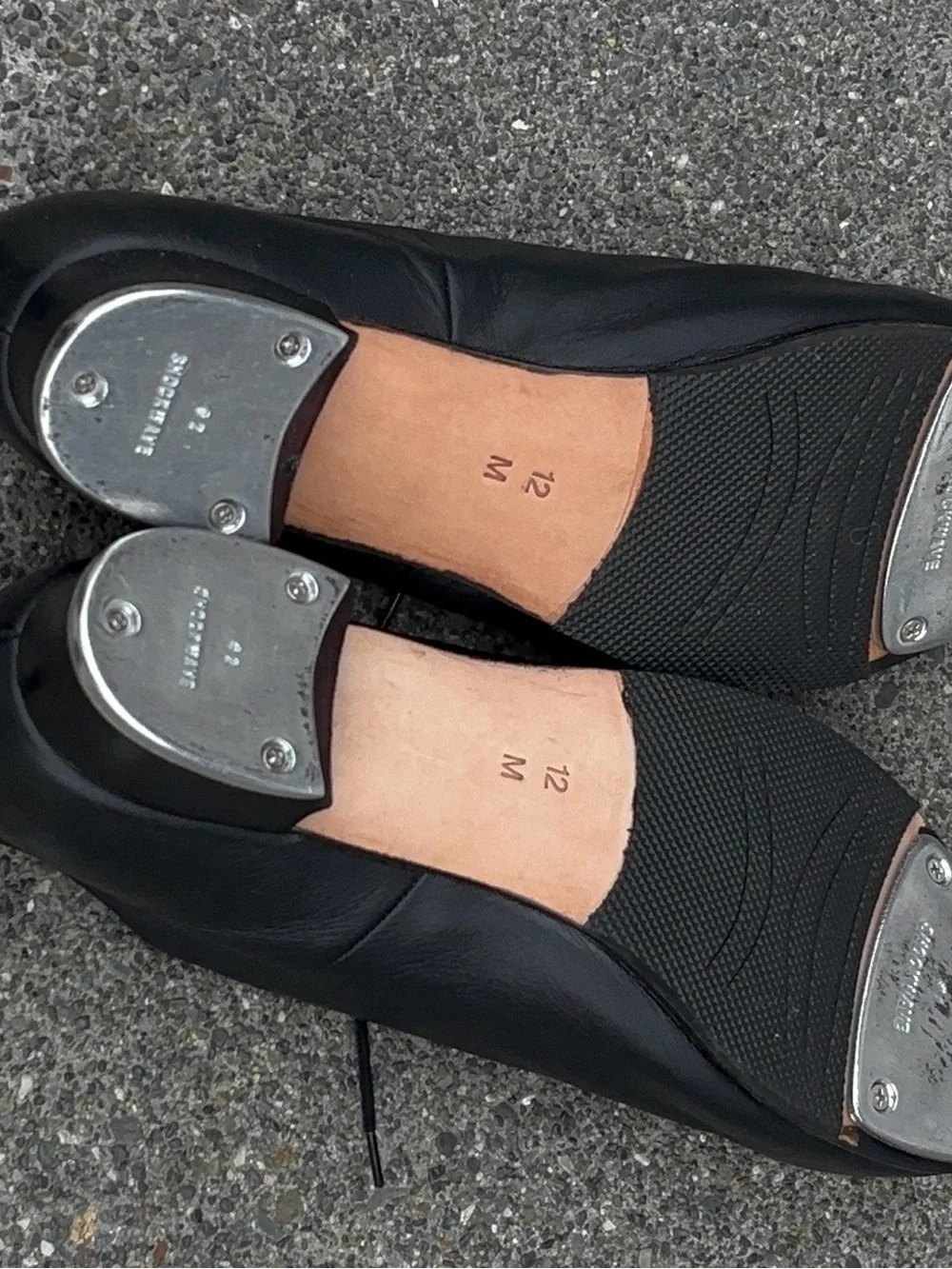 Bloch Black Leather Lace-Up Tap Shoes Women’s 12M Low Heel Dance